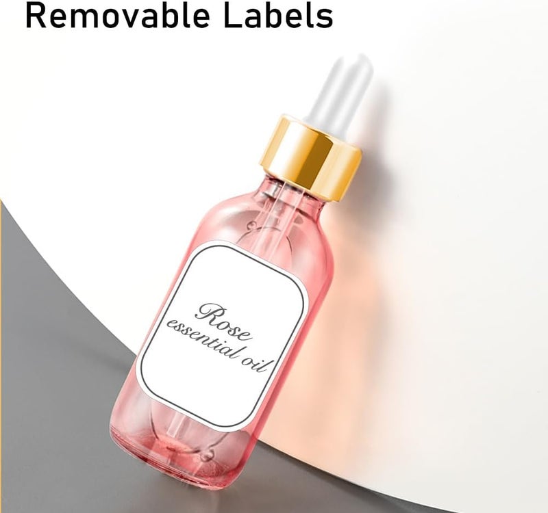 Bumobum Glass Bottle with Dropper, 4 oz Pink Tincture Bottle for Essential Oils with Labels and Funnels, 2 Pack Eye Dropper Bottles with Golden Top (Unbreakable Plastic Eye Dropper with Measurements) - Image 2